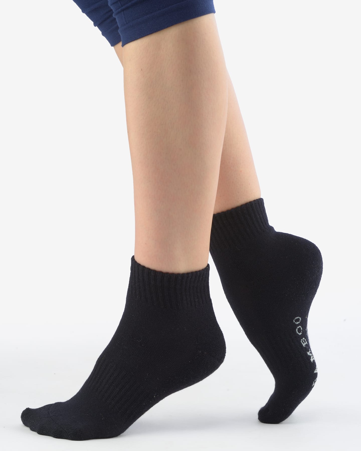 Mid-calf bamboo terry socks